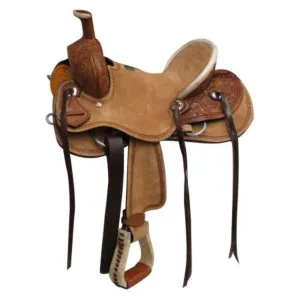 12" DOUBLE T  YOUTH HARD SEAT ROPER STYLE SADDLE