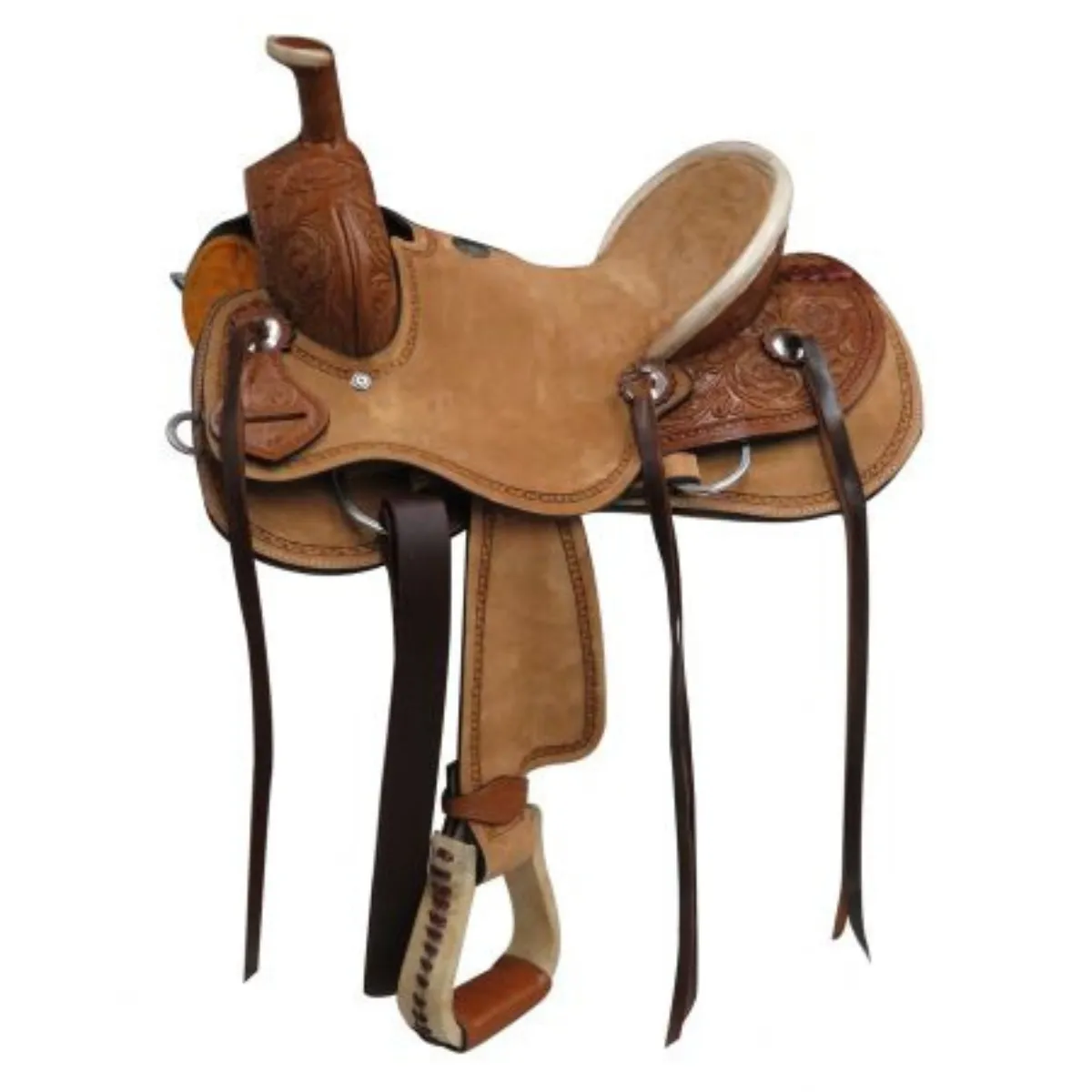 12" DOUBLE T  YOUTH HARD SEAT ROPER STYLE SADDLE