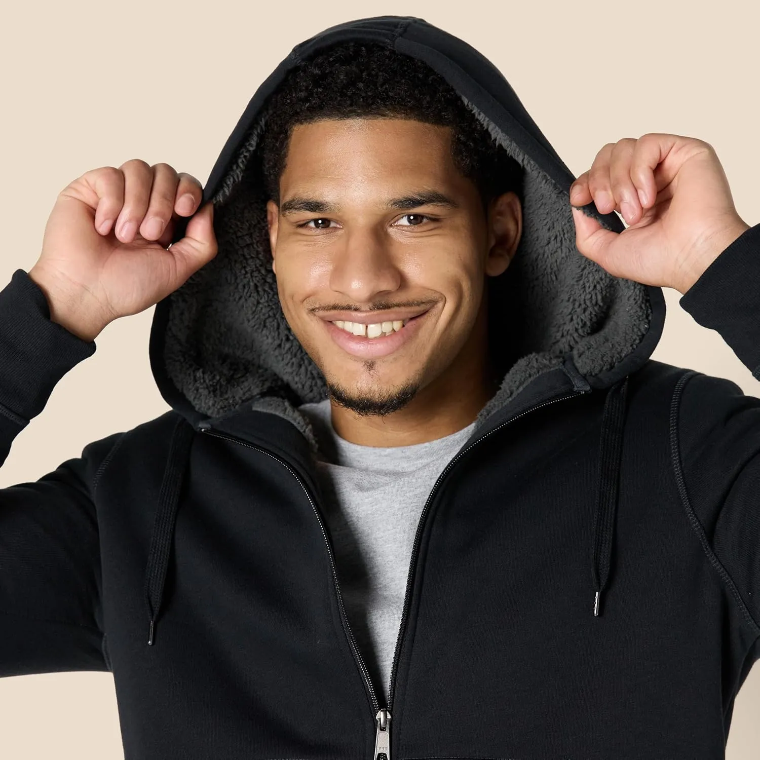 Amazon Essentials Hoodie For Men, Sherpa-Lined Full-Zip Fleece Sweatshirt