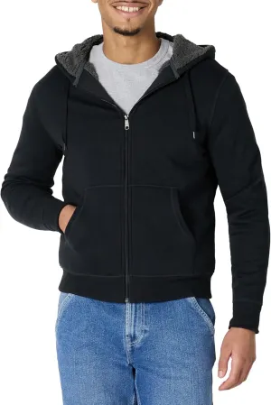 Amazon Essentials Hoodie For Men, Sherpa-Lined Full-Zip Fleece Sweatshirt