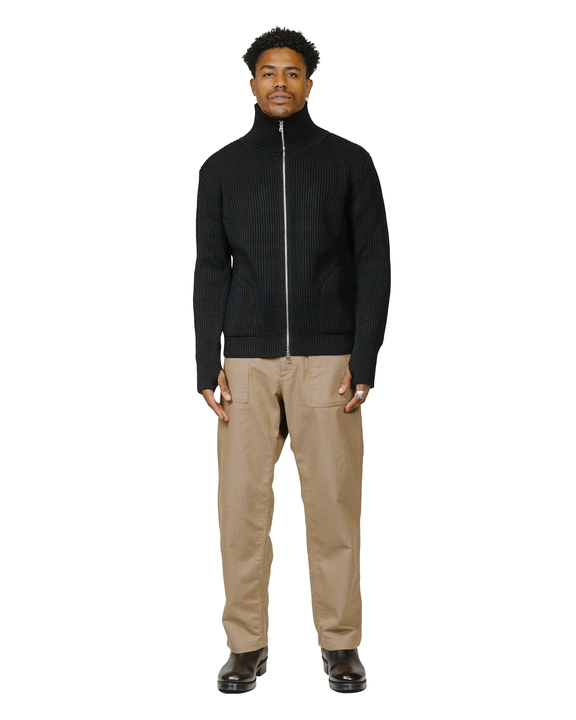 Andersen-Andersen Navy Full-Zip Pockets Black