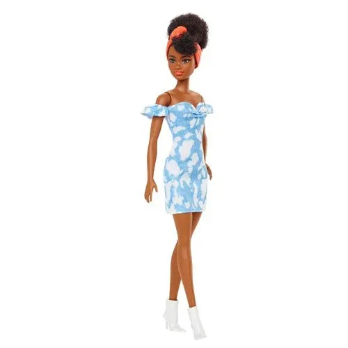 Barbie Fashionistas Doll #185 with Bleached Denim Dress