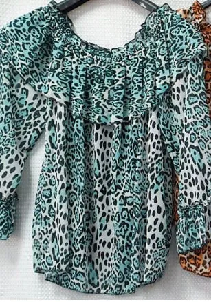Bardot Animal Print Top (2 Colours)