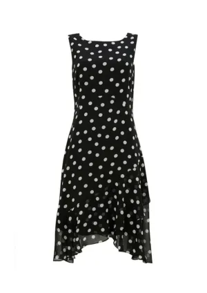 BLACK & WHITE POLKA-DOT DRESS