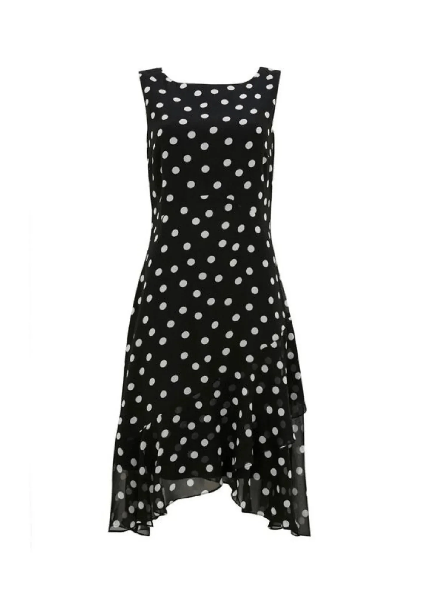 BLACK & WHITE POLKA-DOT DRESS
