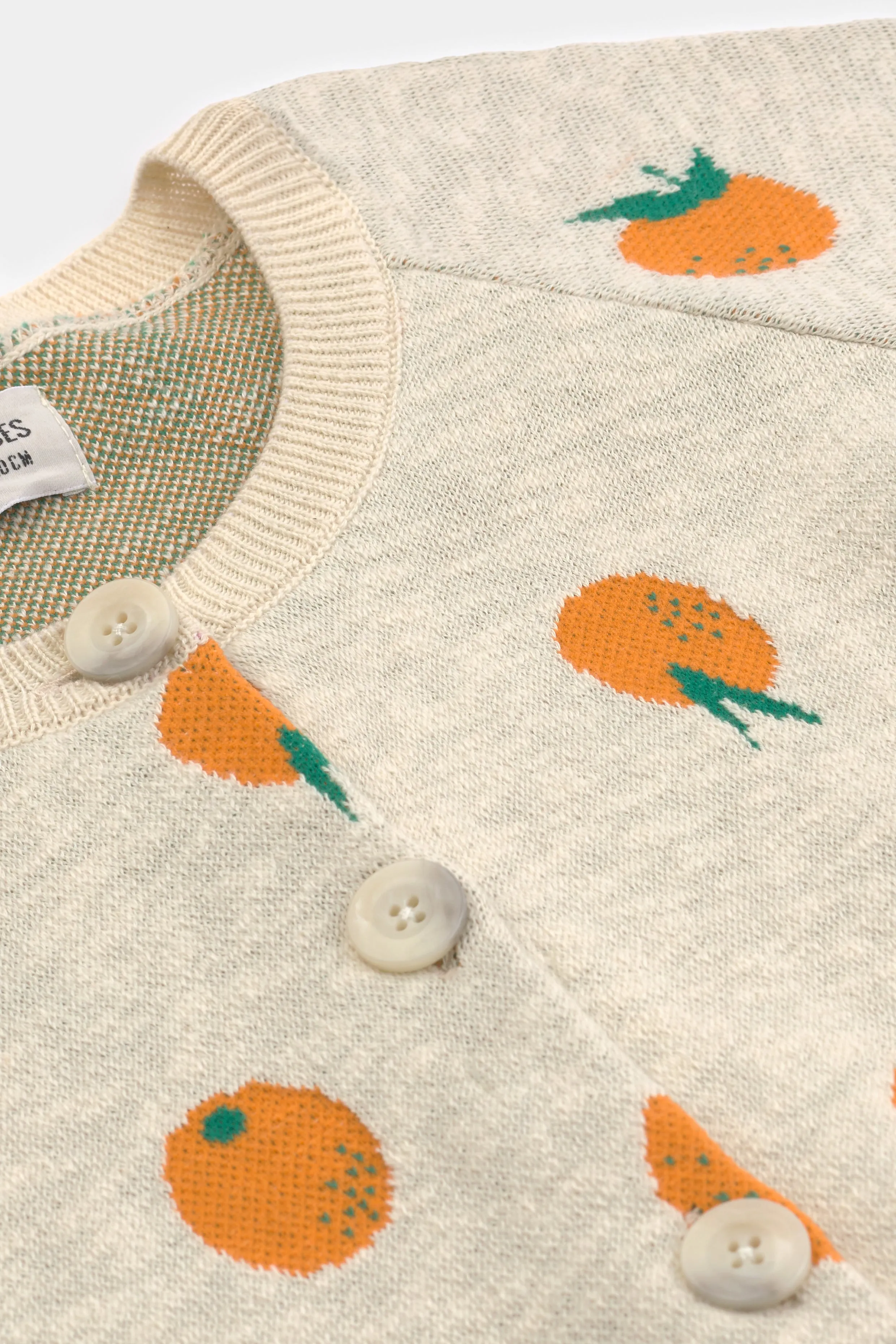 BOBO CHOSES Kids Oranges Knitted Cardigan
