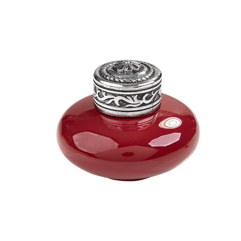 Ceramic Inkwells with Silver Metal Screwtop