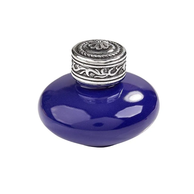 Ceramic Inkwells with Silver Metal Screwtop