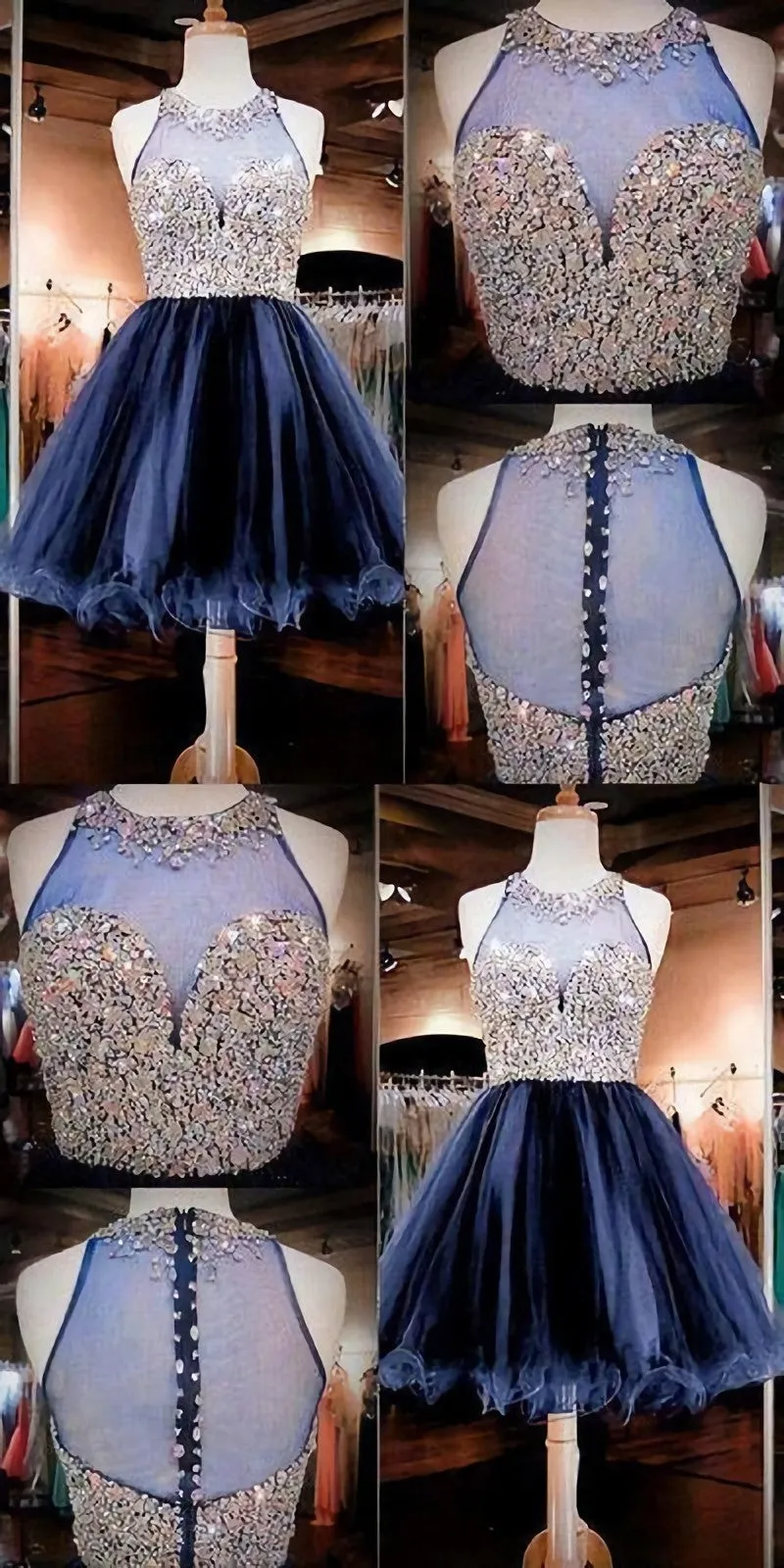 Charming Great Cute Homecoming Dress Homecoming Dress Blue Homecoming Dress E0952