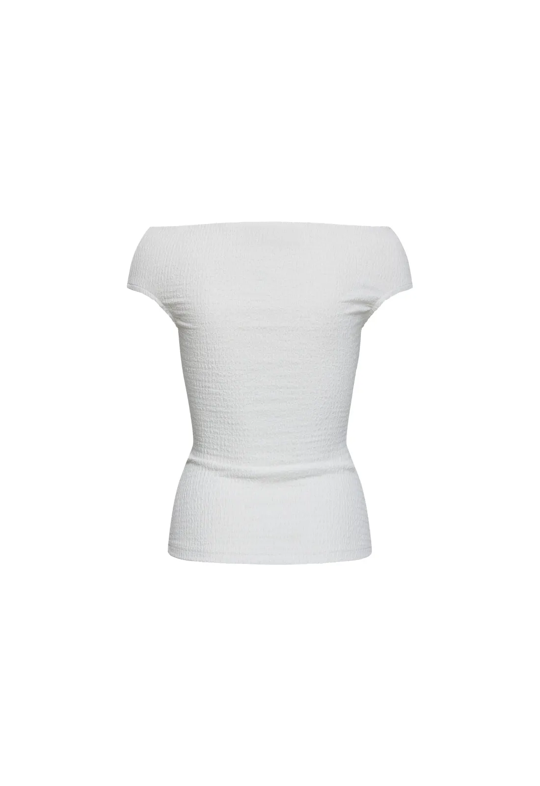 CRUE OFF SHOULDER TOP - SNOW