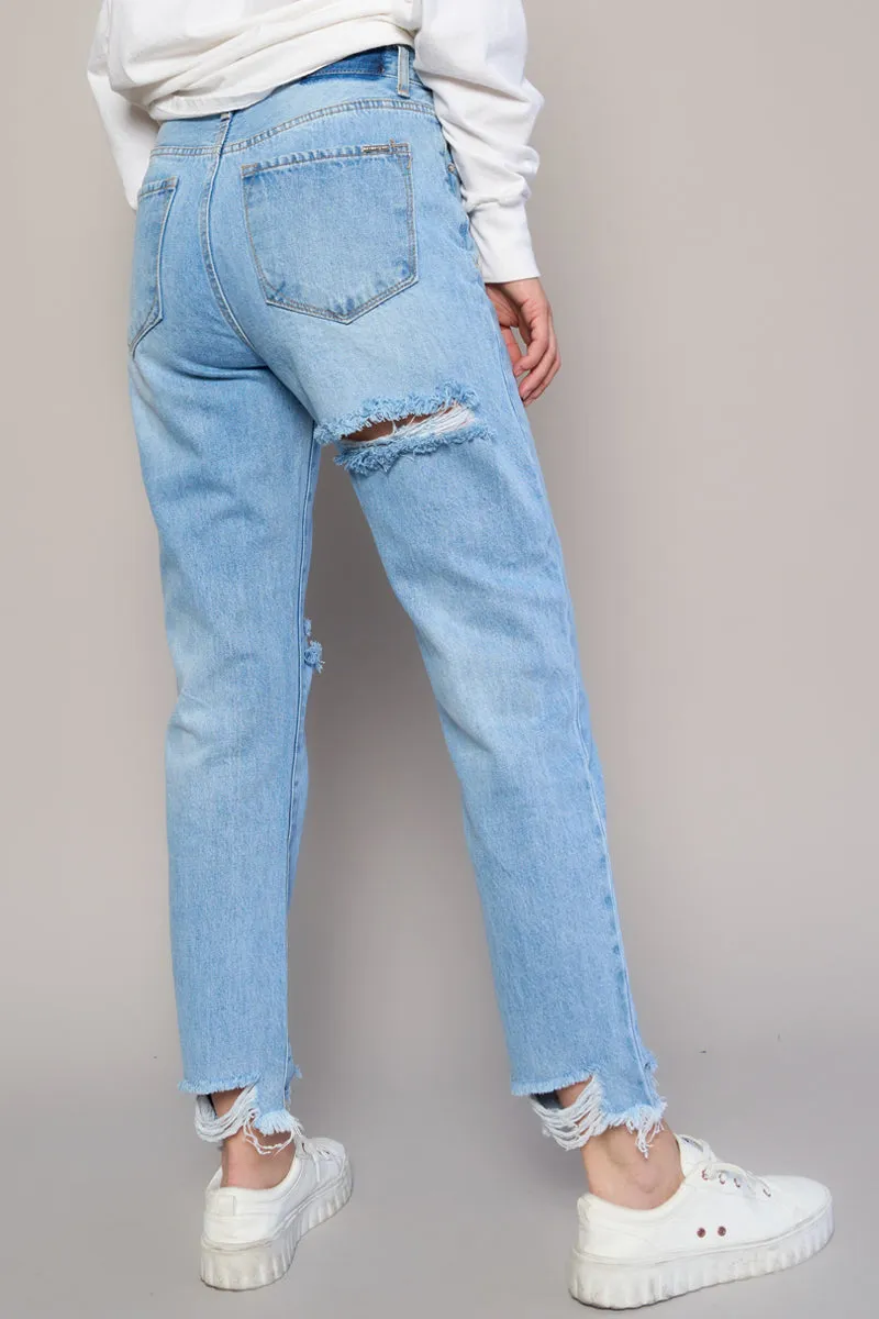 Experimental Trend Tapered Jeans