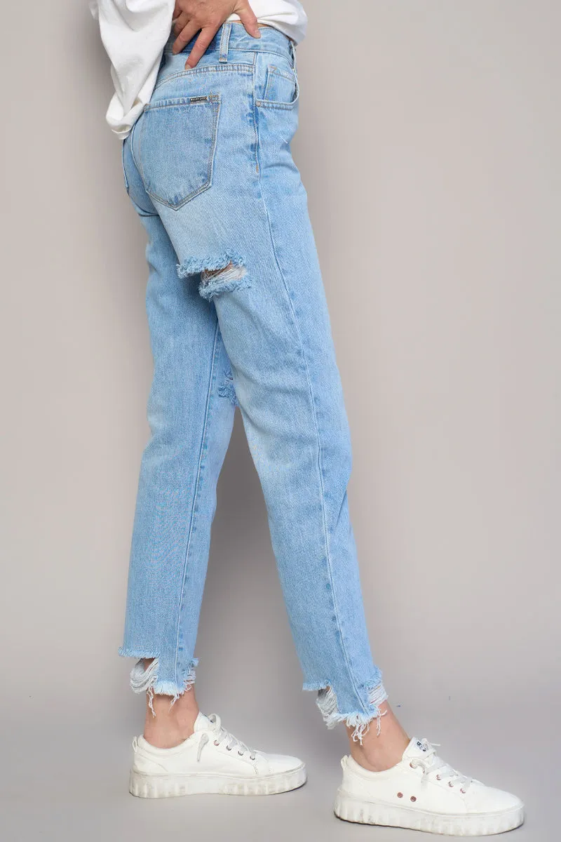 Experimental Trend Tapered Jeans
