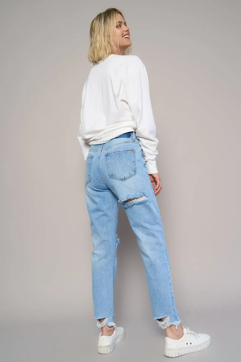 Experimental Trend Tapered Jeans