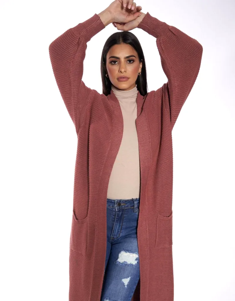 Full Knit Cardigan Mid Length