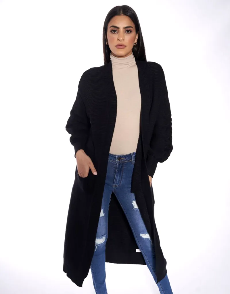 Full Knit Cardigan Mid Length