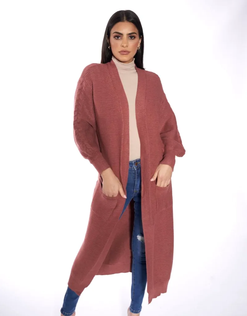 Full Knit Cardigan Mid Length