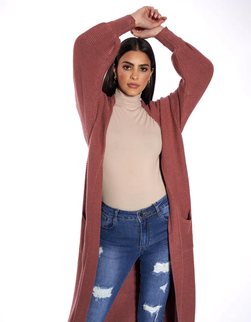 Full Knit Cardigan Mid Length