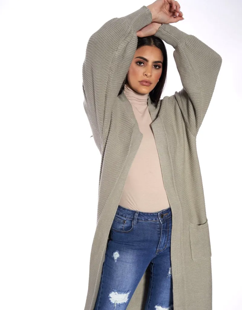 Full Knit Cardigan Mid Length