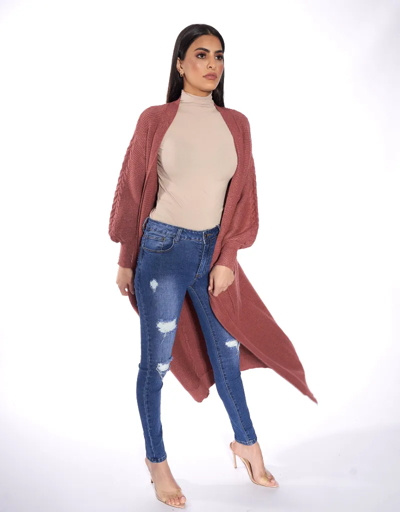 Full Knit Cardigan Mid Length