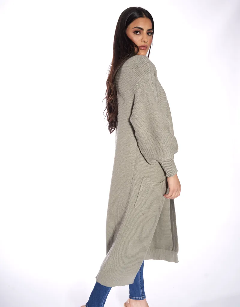 Full Knit Cardigan Mid Length