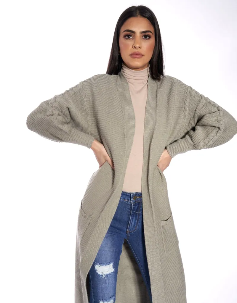 Full Knit Cardigan Mid Length