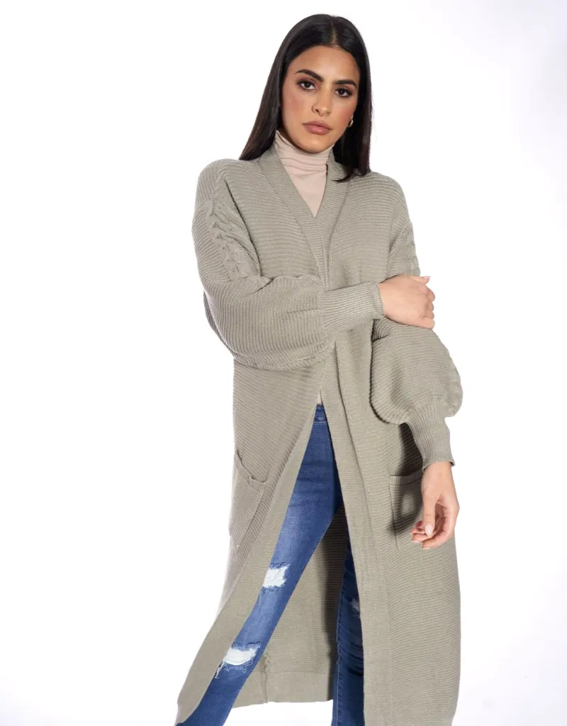 Full Knit Cardigan Mid Length