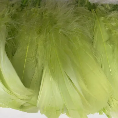 Goose Nagoire Feather Strung per 10cm - Citrus Green