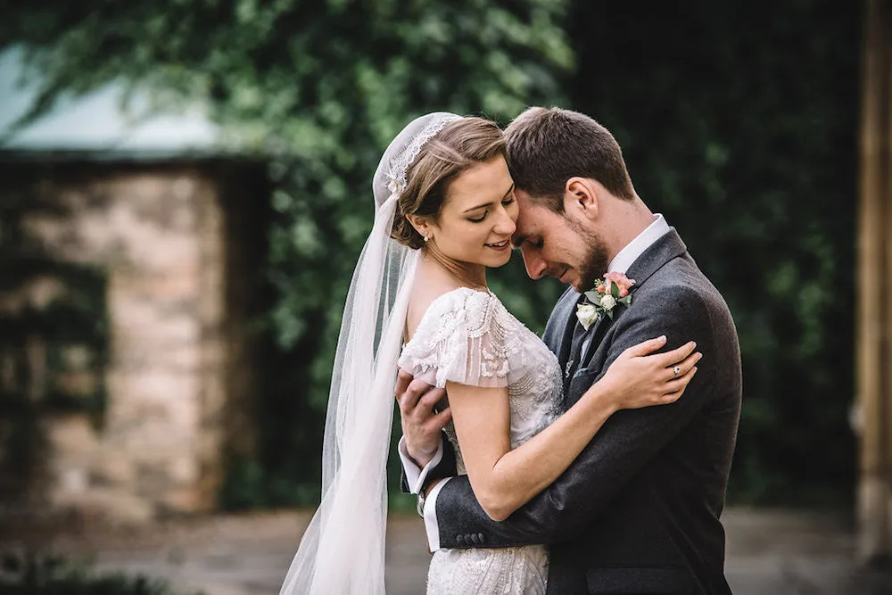 Hannah, Cambridge - custom Versaille silk veil