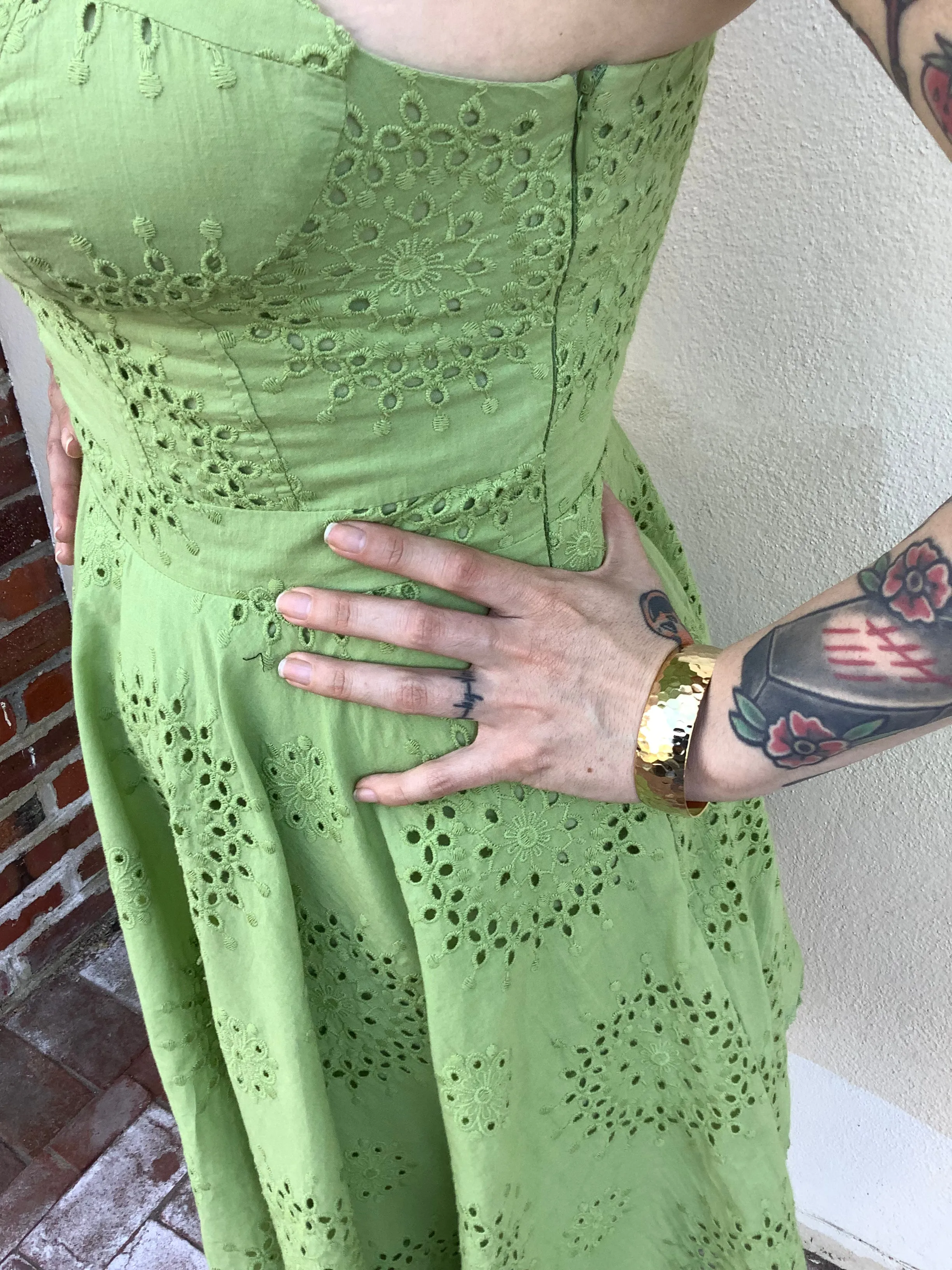 Key Lime Eyelet Dress