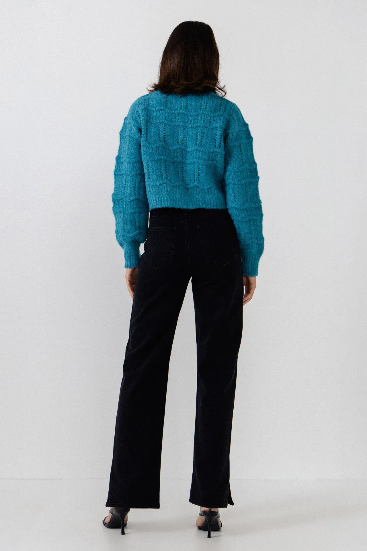 Knitted Cardigan with Coverbuttons