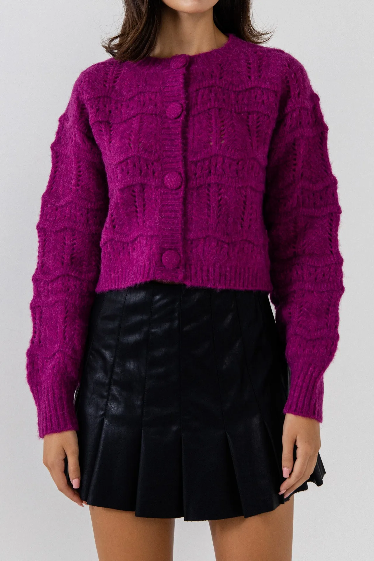 Knitted Cardigan with Coverbuttons