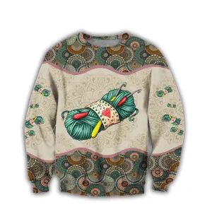 Knitting Mandala Roll of Wool 3D Full Printed Sweatshirt Hoodie, Shirts For Men And Women Christmas