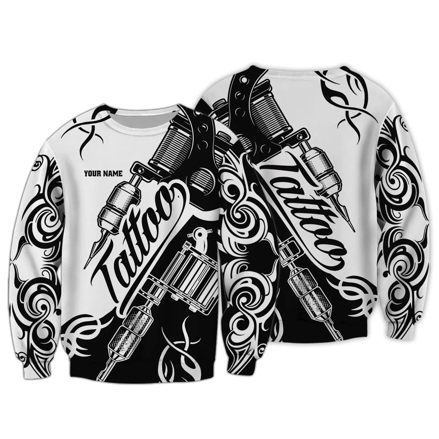 Latest Tattoo Artist Shop Personalized Name Sweatshirt 3D Hoodie, 3D Zipper Hoodie
