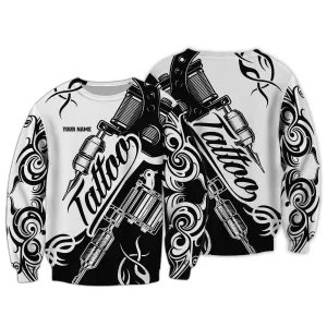 Latest Tattoo Artist Shop Personalized Name Sweatshirt 3D Hoodie, 3D Zipper Hoodie