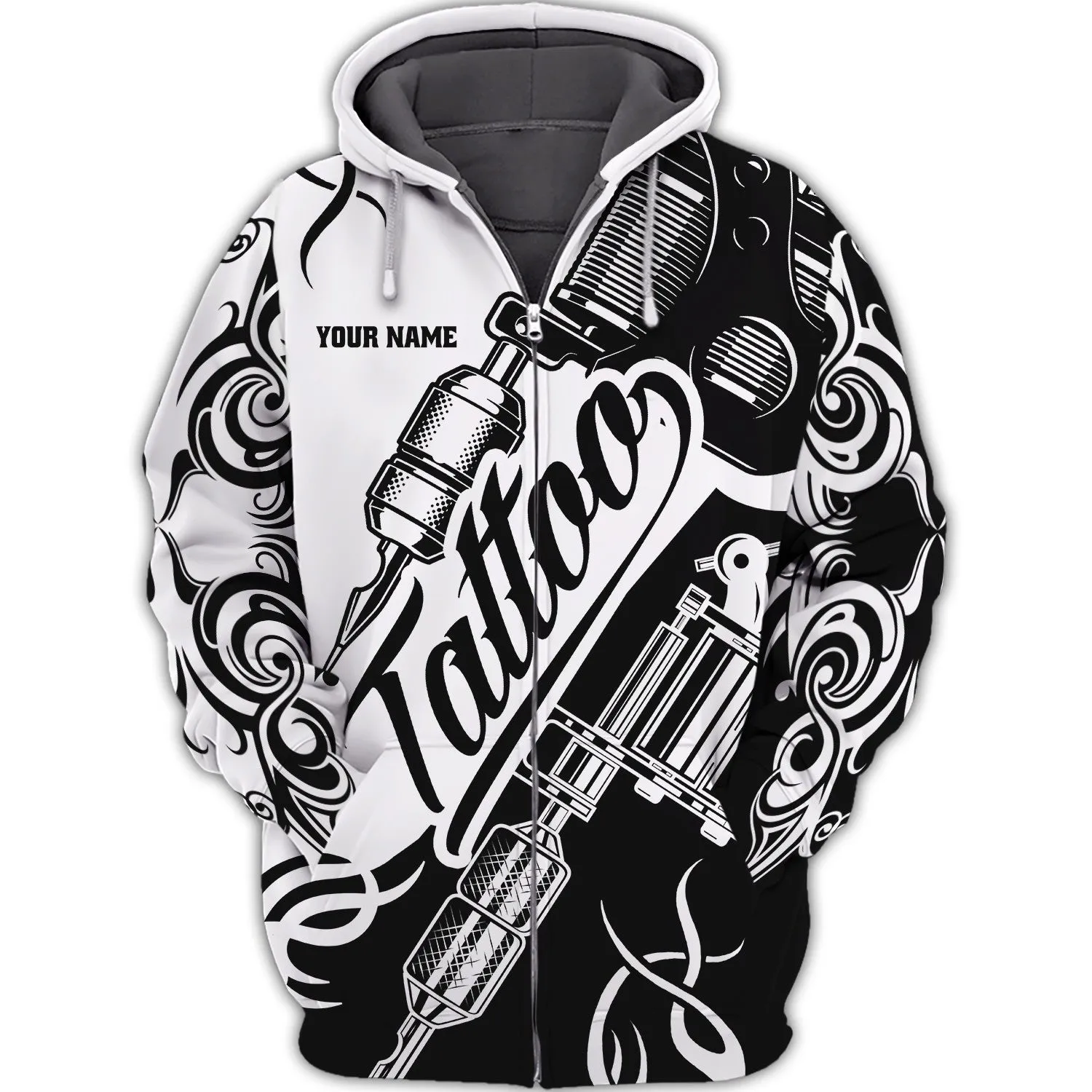 Latest Tattoo Artist Shop Personalized Name Sweatshirt 3D Hoodie, 3D Zipper Hoodie