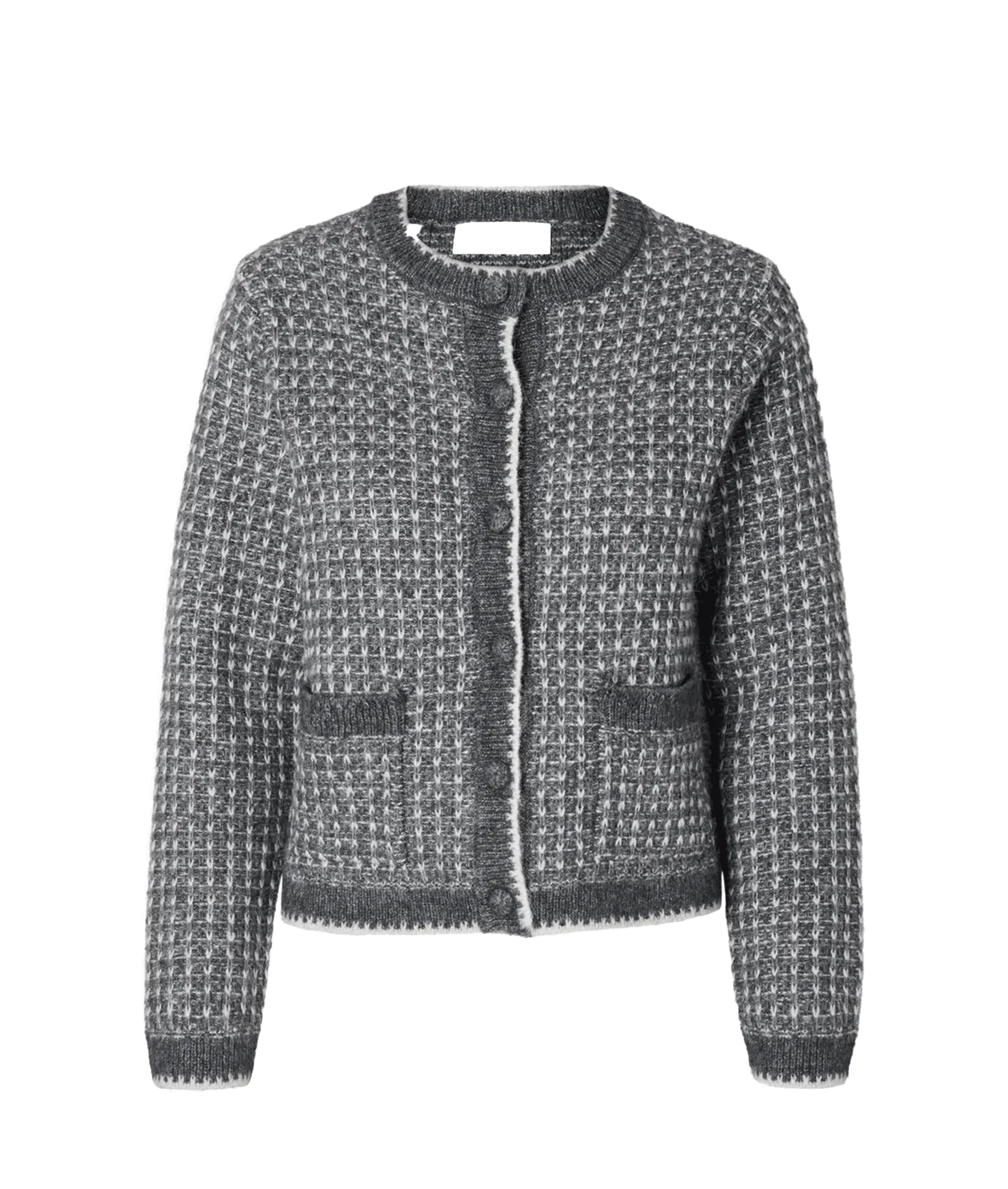 Long Sleeved Knitted Cardigan - Multi