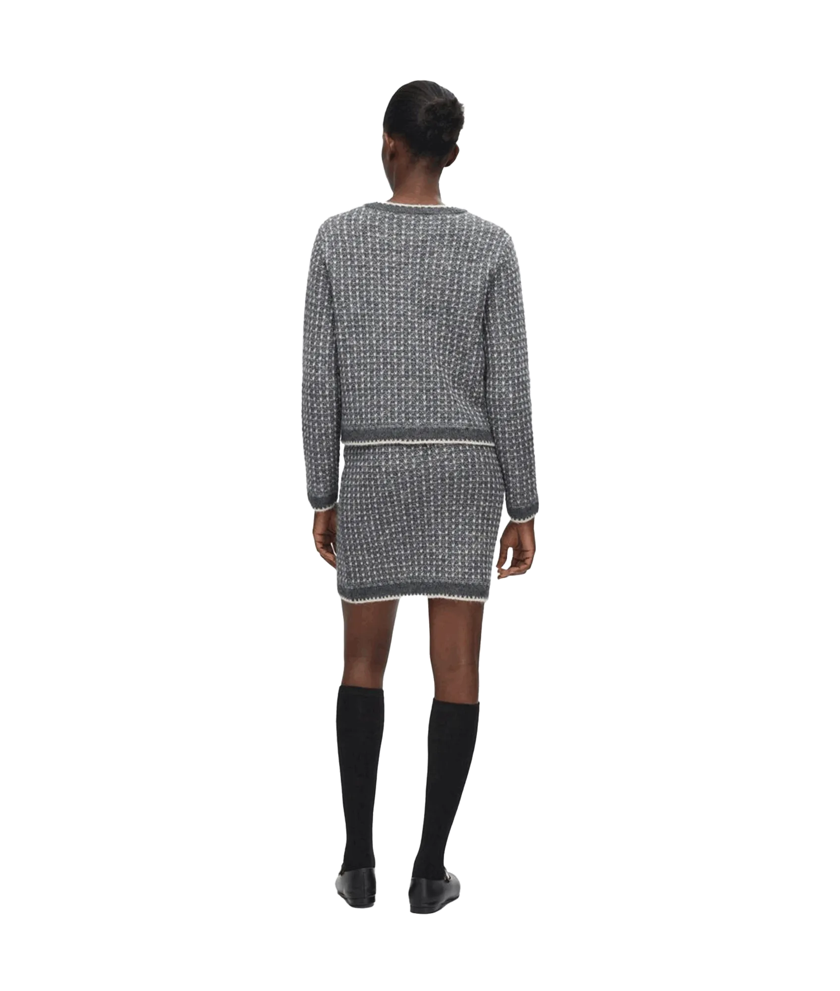Long Sleeved Knitted Cardigan - Multi