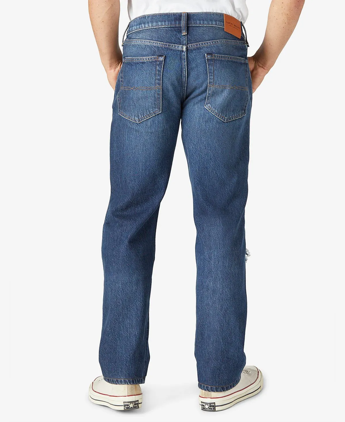 Men's straight fit stretch 363 jeans with fading Lucky Brand