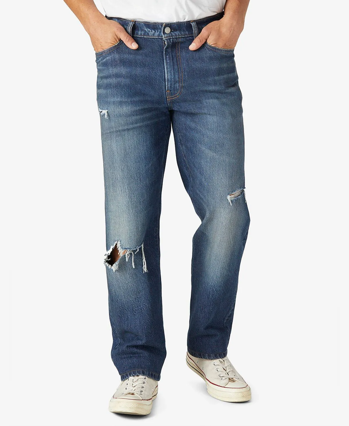 Men's straight fit stretch 363 jeans with fading Lucky Brand
