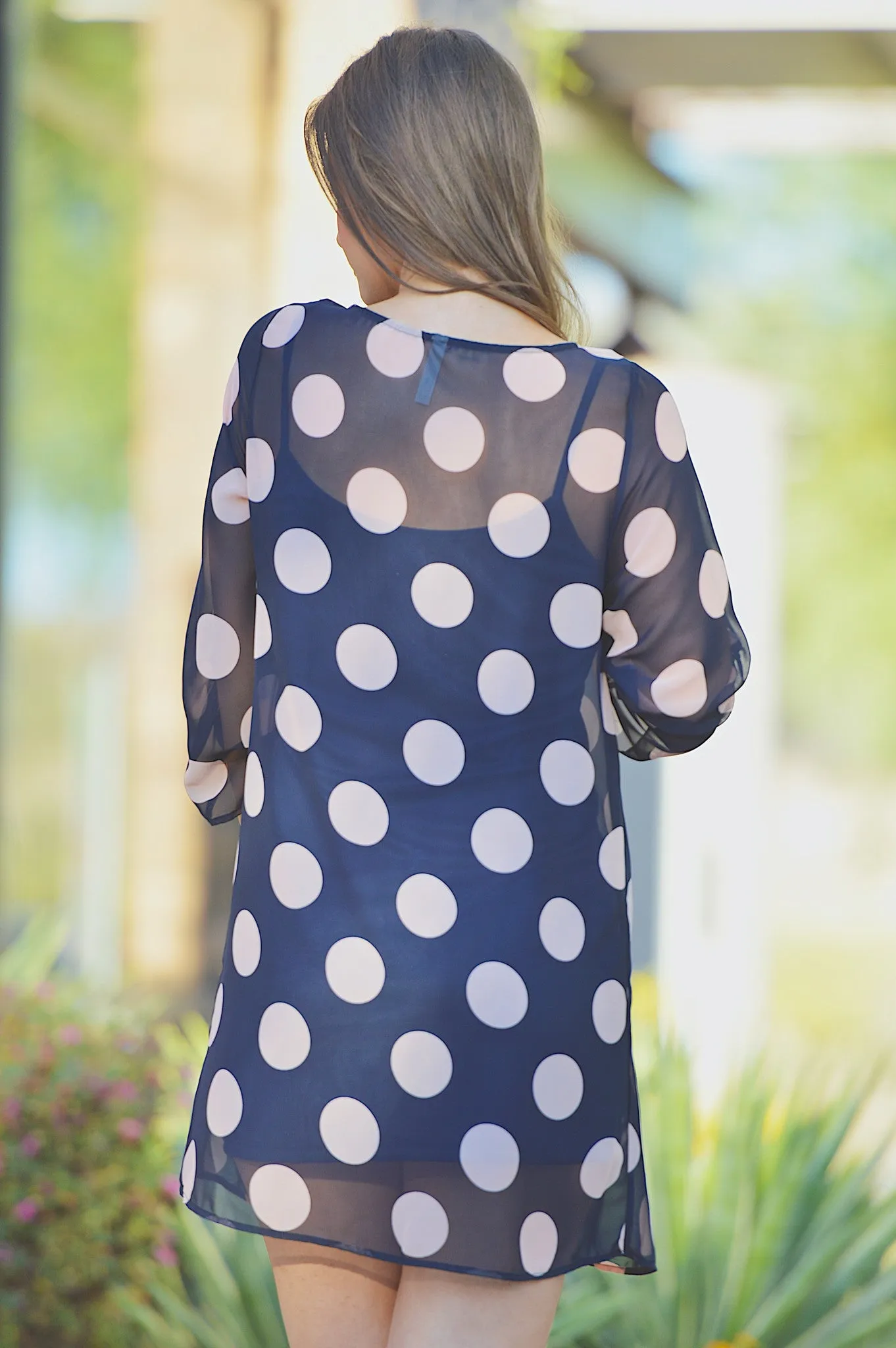 Moonlight In Paris Dress - Navy
