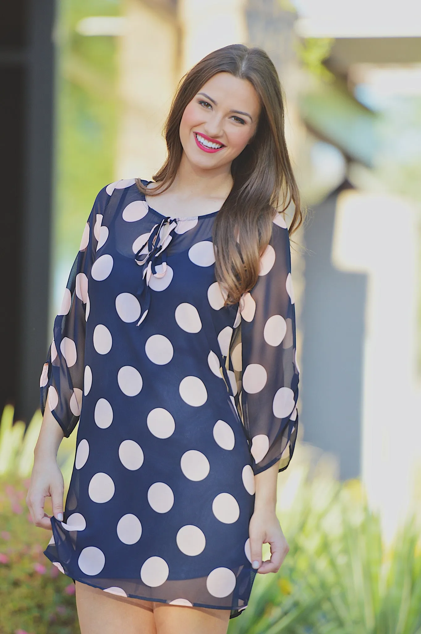 Moonlight In Paris Dress - Navy