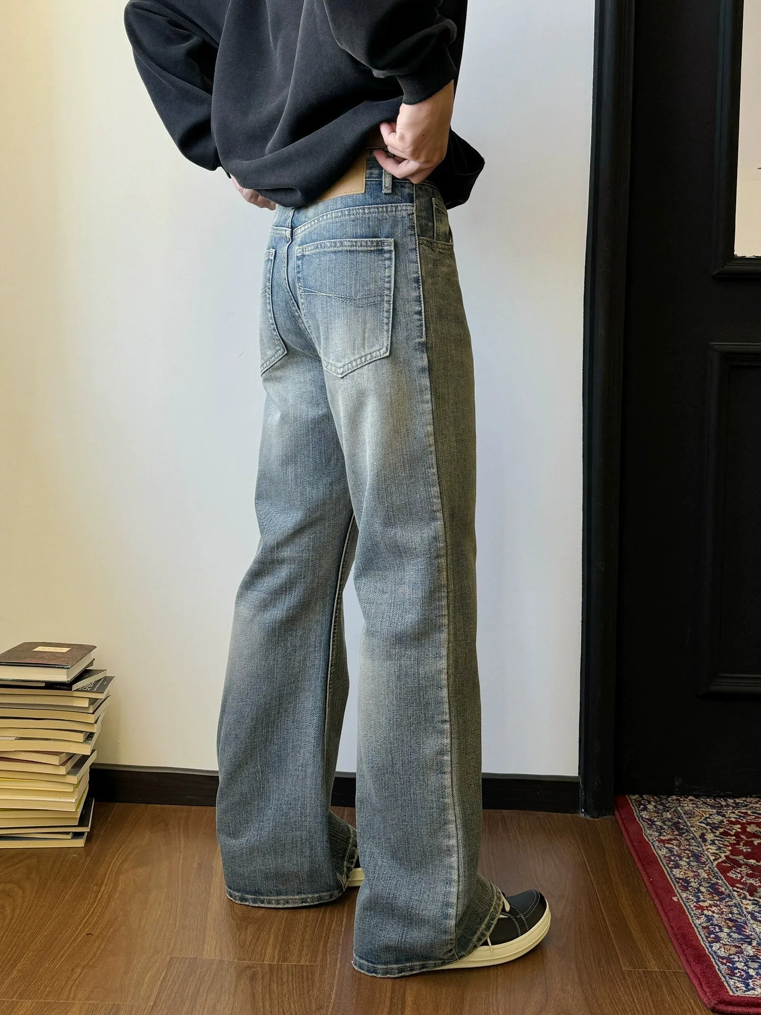 Nine Clean Fit Washed Bootcut Jeans