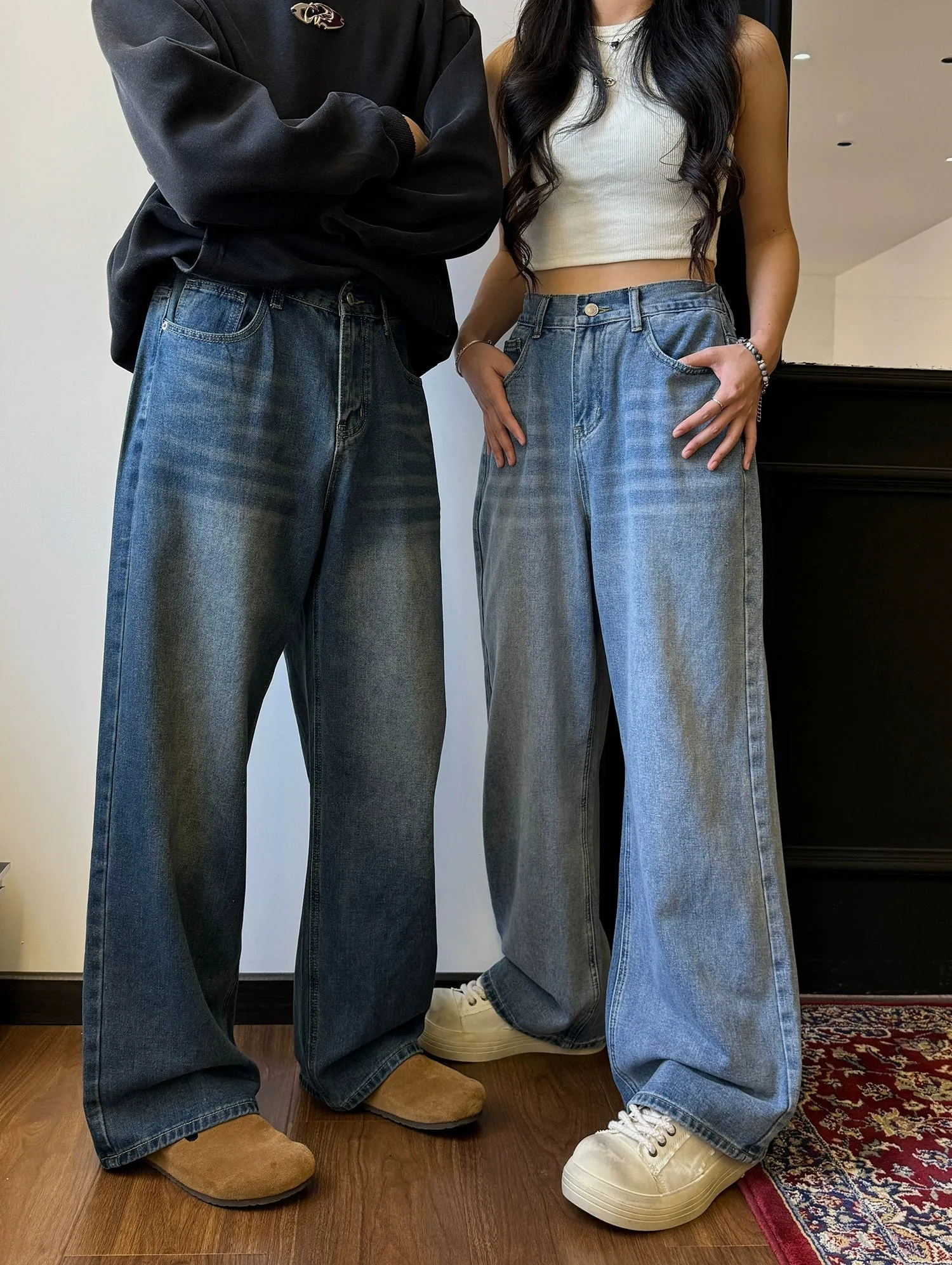 Nine Faded Straight Jeans
