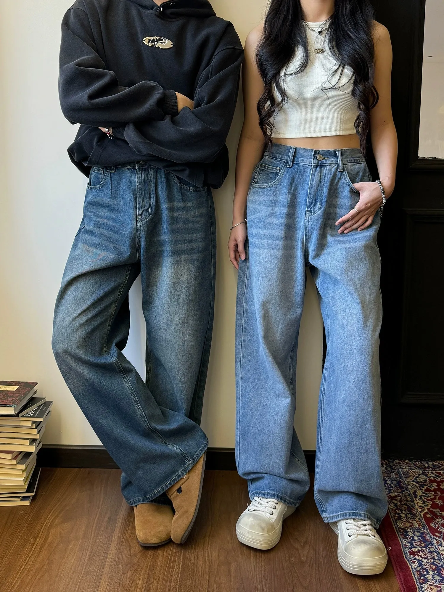 Nine Faded Straight Jeans
