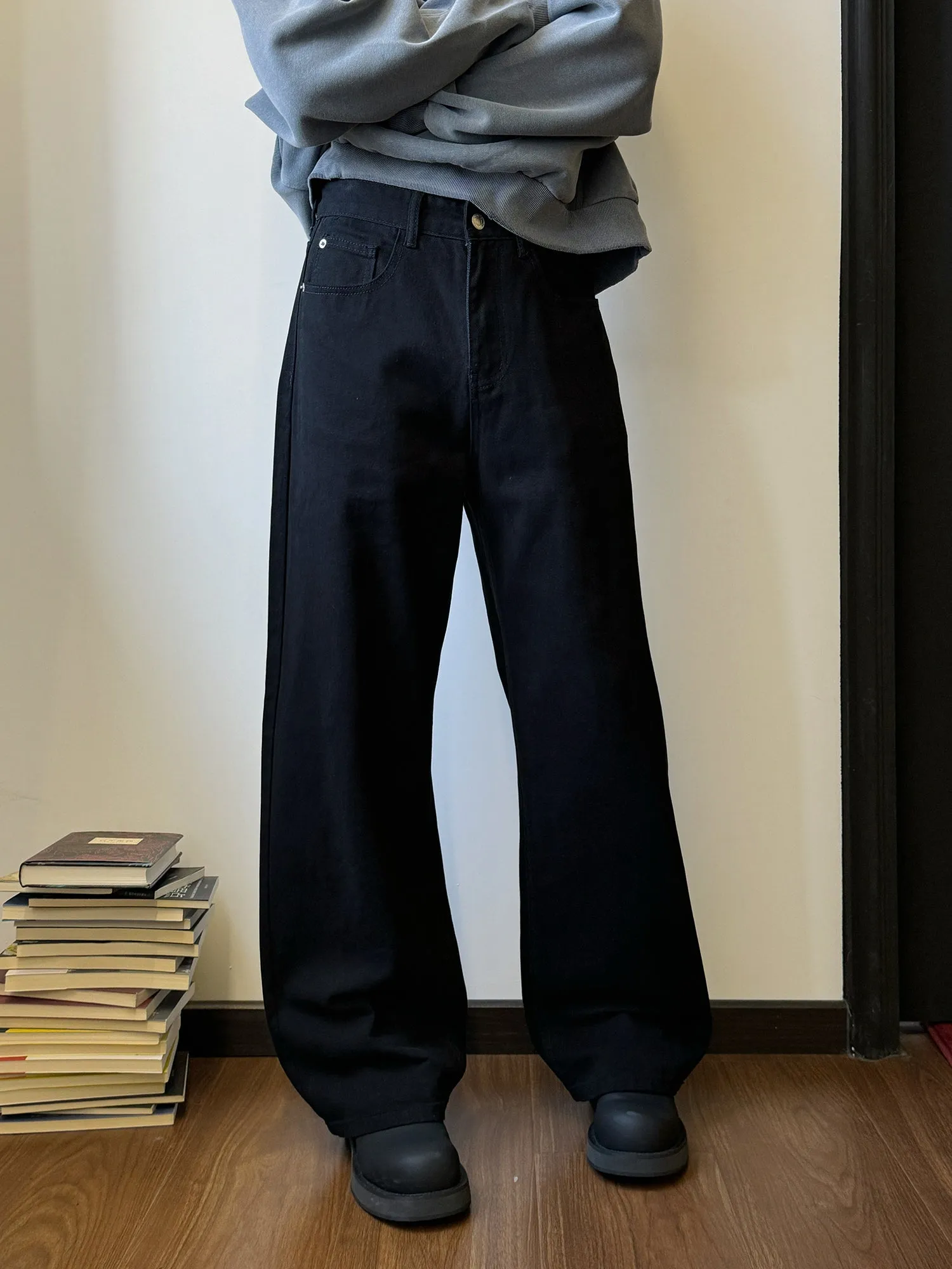 Nine High-Waisted Straight Jeans