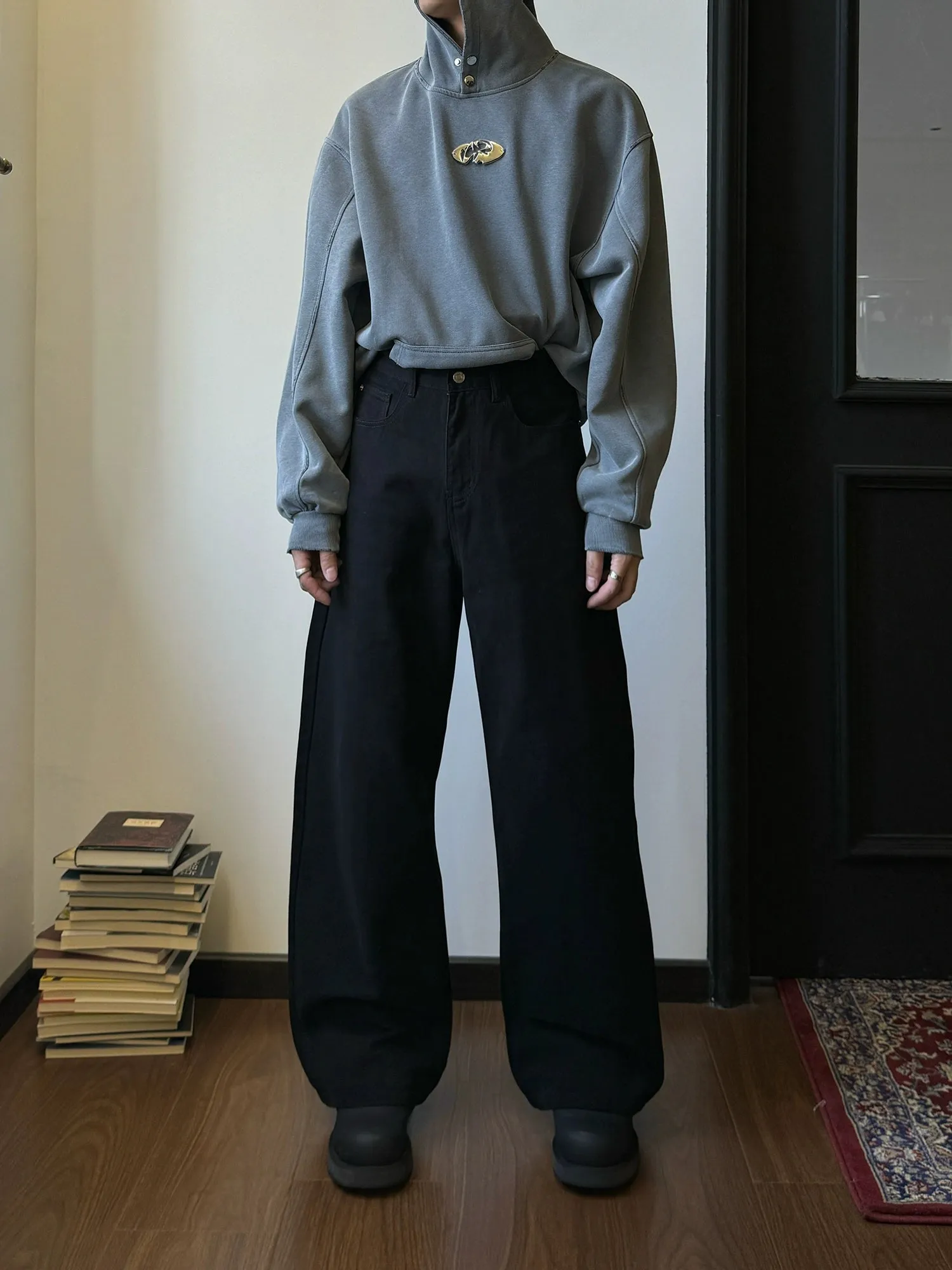 Nine High-Waisted Straight Jeans