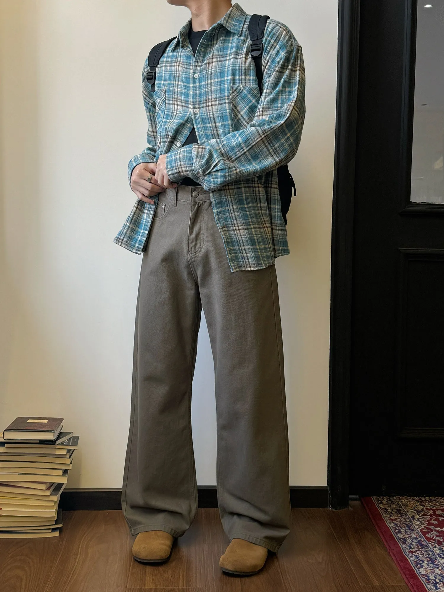 Nine High-Waisted Straight Jeans
