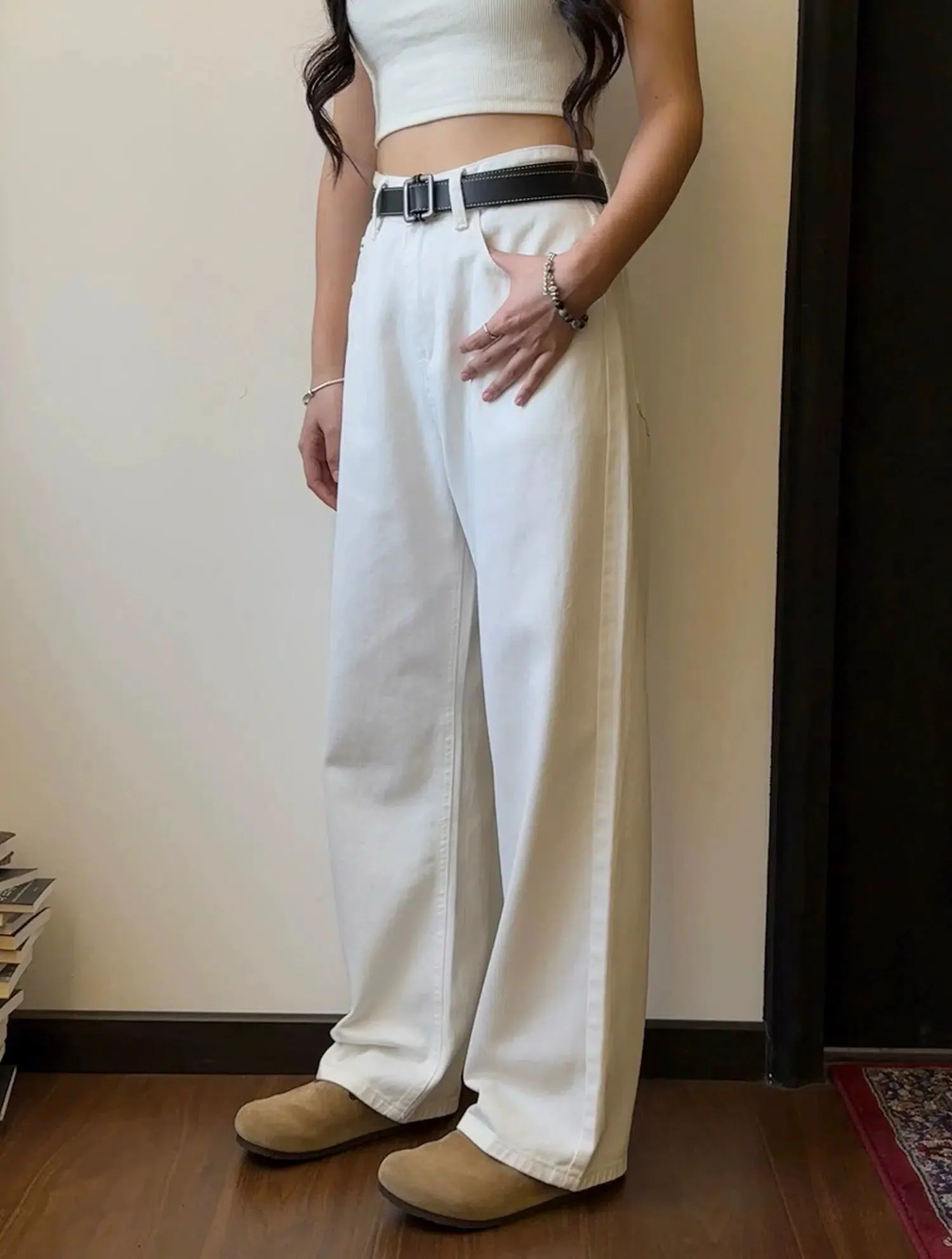 Nine High-Waisted Straight Jeans