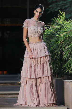 Pleated Lehenga Set