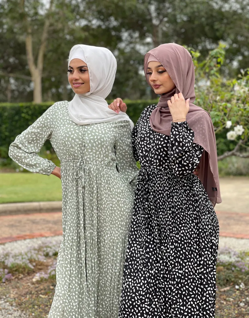 Polka Pleat Dress